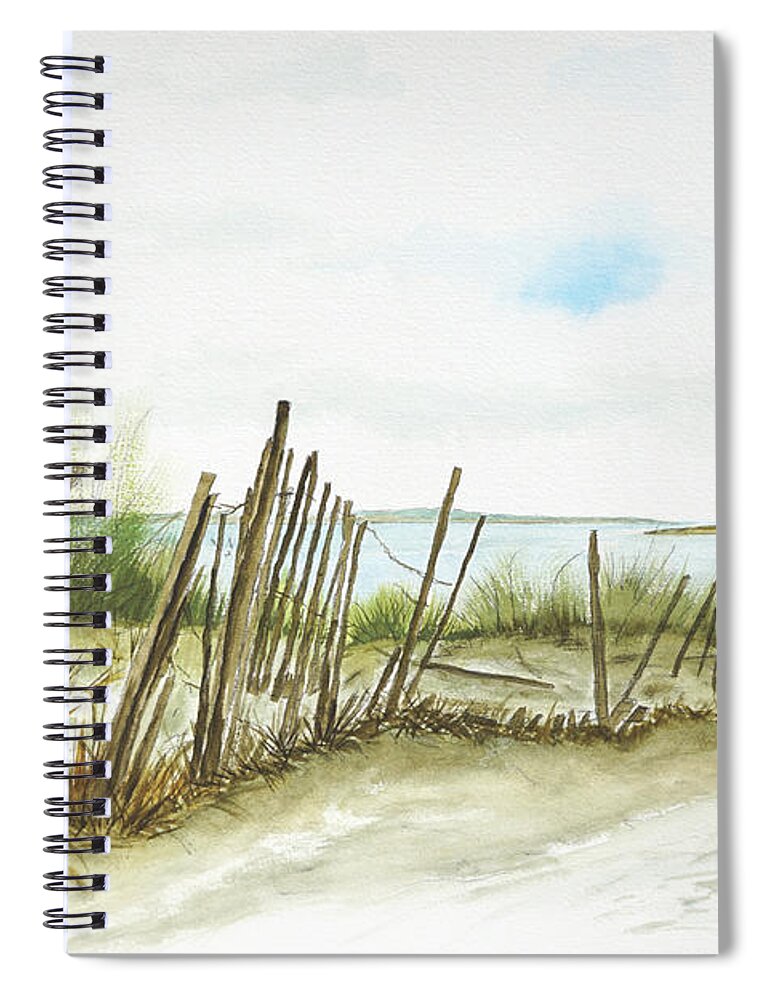 Napa Tree Point Spiral Notebook featuring the painting Napatree Point Watch Hill, RI by Paul Gaj