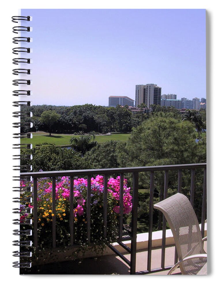 Skyline Spiral Notebook featuring the photograph Naples FL Skyline by Imagery-at- Work