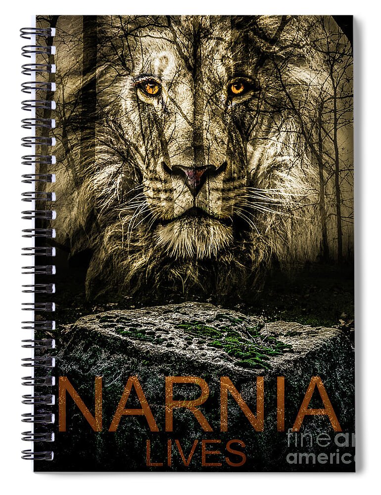 Aslan Spiral Notebook featuring the photograph Narnia Lives by Michael Arend