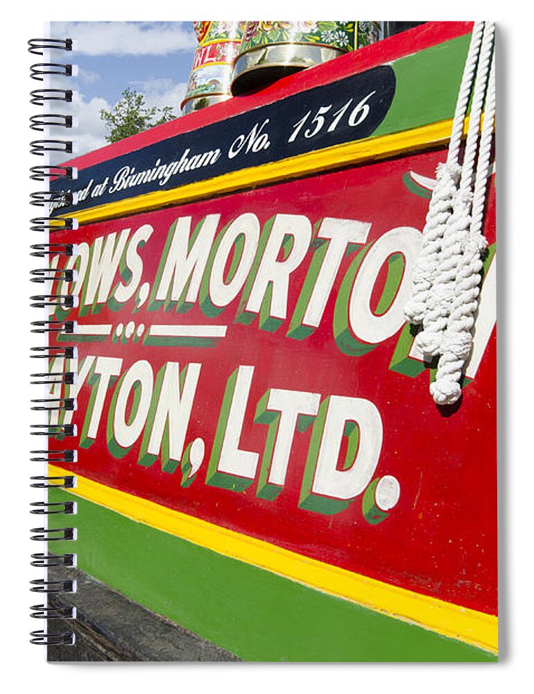 Owl Spiral Notebook featuring the photograph Narrow boat Owl by Steev Stamford