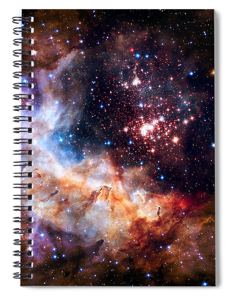 Nasa Spiral Notebook featuring the photograph NASA Celestial Fireworks by Rose Santuci-Sofranko