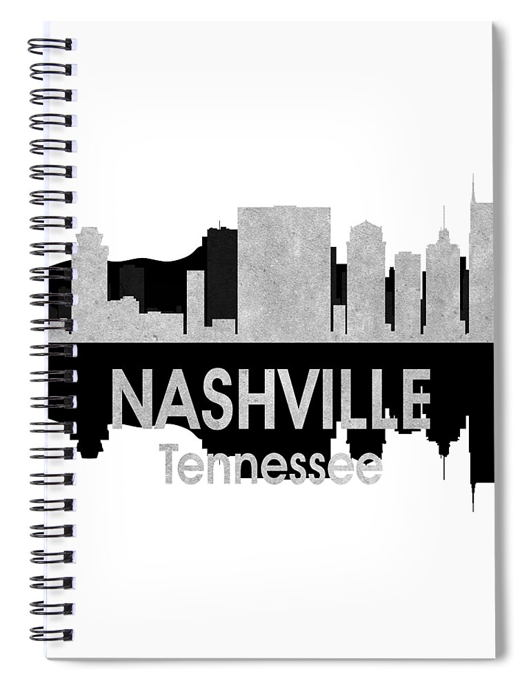 Nashville Spiral Notebook featuring the digital art Nashville TN 4 Squared by Angelina Tamez