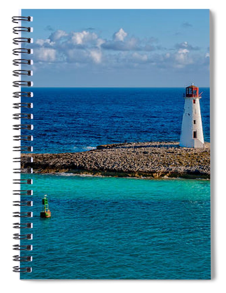 Lighthouse Spiral Notebook featuring the photograph Nassau Harbor Lighthouse by Christopher Holmes
