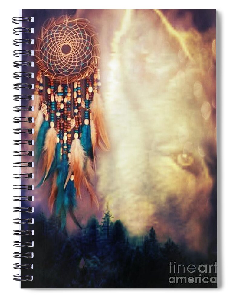 Native Lands Spiral Notebook featuring the digital art Native Lands by Maria Urso