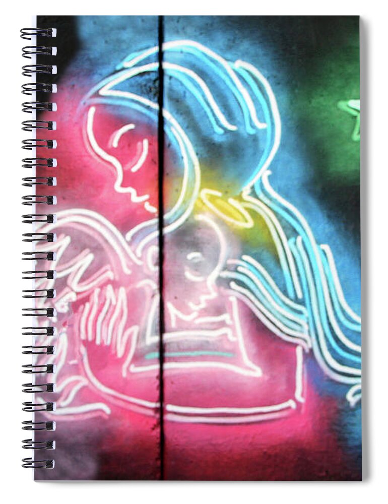 Nativity Spiral Notebook featuring the photograph Nativity Wings by Munir Alawi