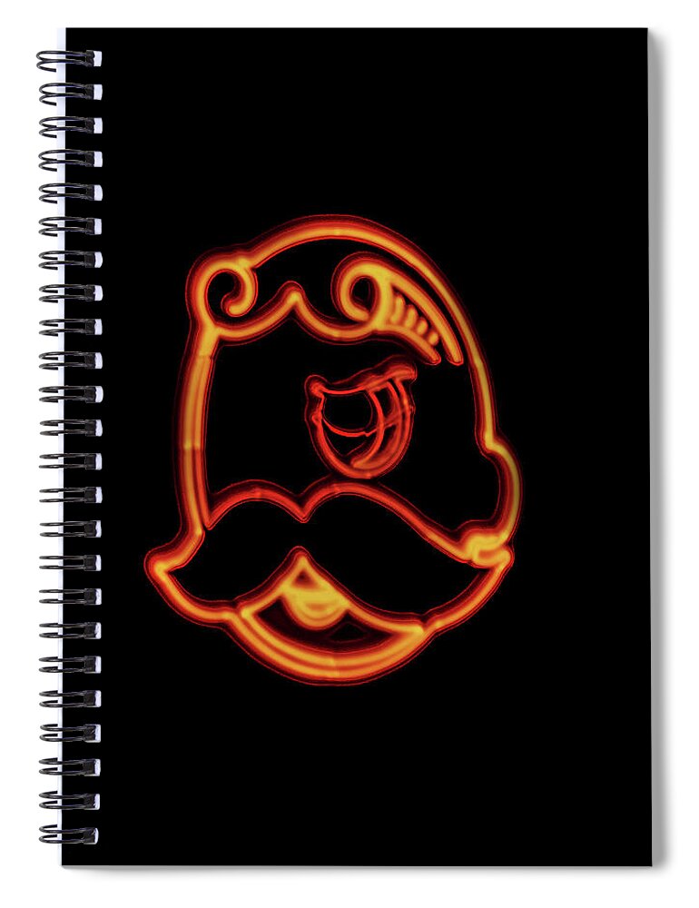 Baltimore Spiral Notebook featuring the photograph Natty Boh Blinks by Mark Dodd