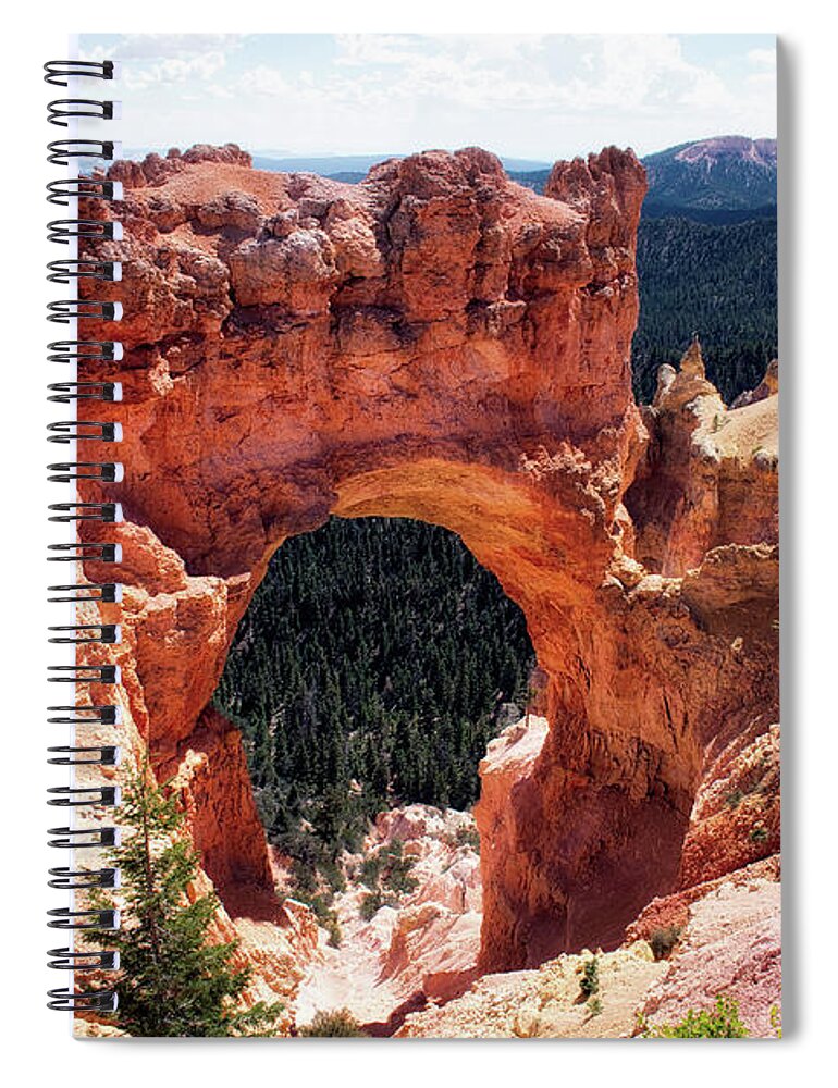 Bryce Canyon National Park Spiral Notebook featuring the photograph Natural Bridge Bryce Canyon National Park Utah by Thomas Woolworth