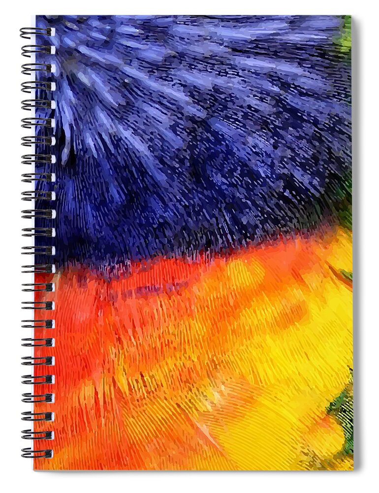 Natural Spiral Notebook featuring the digital art Natural Painter by Piotr Dulski
