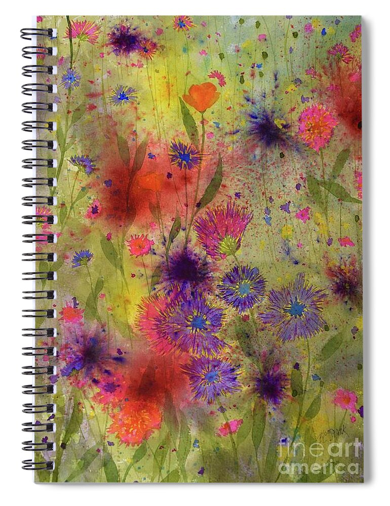  Spiral Notebook featuring the painting Nature Is Bustling by Barrie Stark