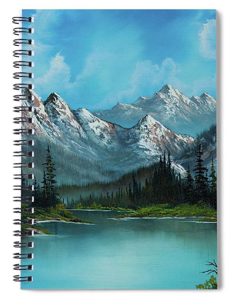 Landscape Spiral Notebook featuring the painting Nature's Grandeur by Chris Steele