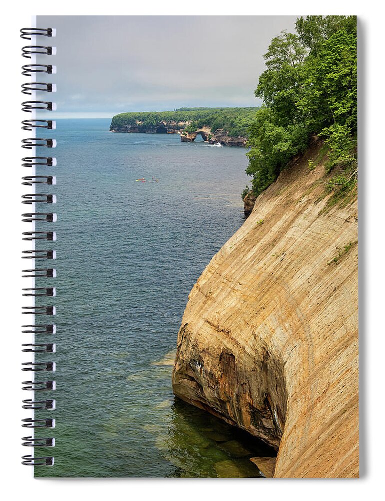 Pictured Rocks Spiral Notebook featuring the photograph Nature's Playground by Steve L'Italien