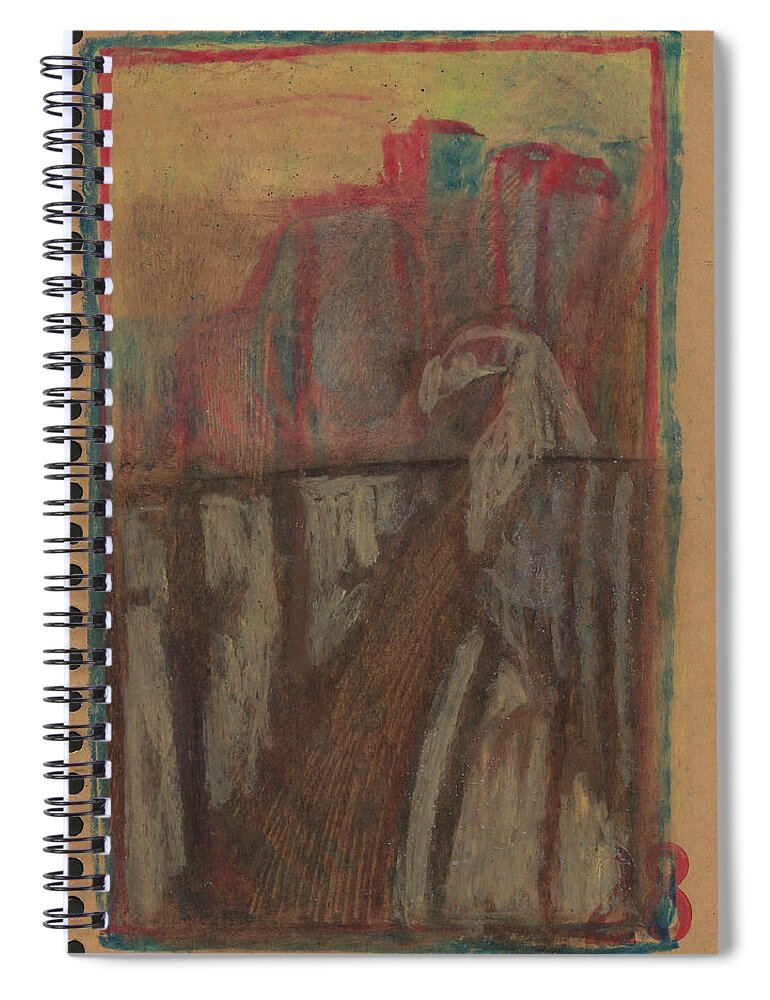 Sketch Spiral Notebook featuring the drawing Nb1 P55 by Edgeworth Johnstone