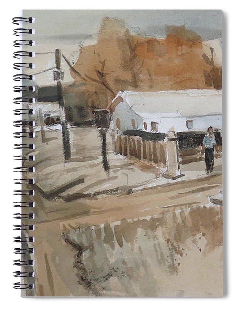 Rural Scene Spiral Notebook featuring the painting Near Somers by Thomas Tribby