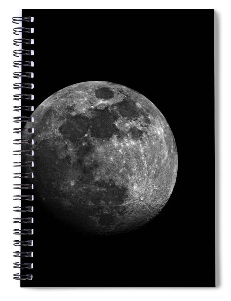 Nearly Full Spiral Notebook featuring the photograph Nearly Full by Dark Whimsy