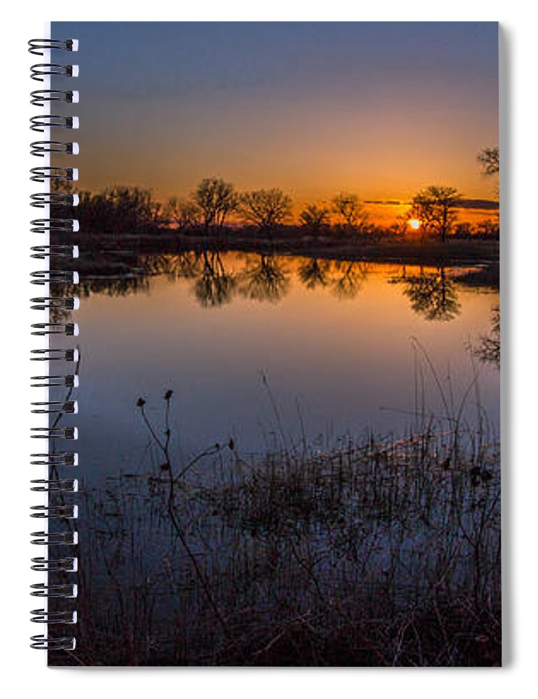 Landscape Spiral Notebook featuring the photograph Nebraska Sunset by Dee Carpenter