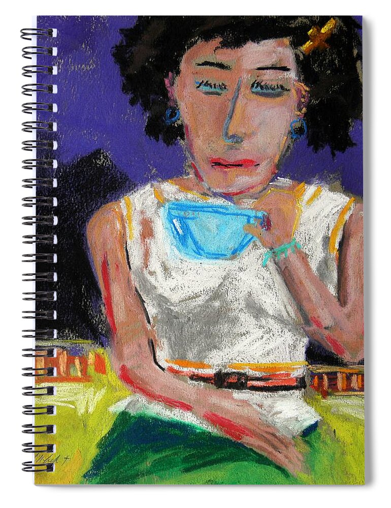 Coffee Spiral Notebook featuring the painting Need Coffee by John Williams