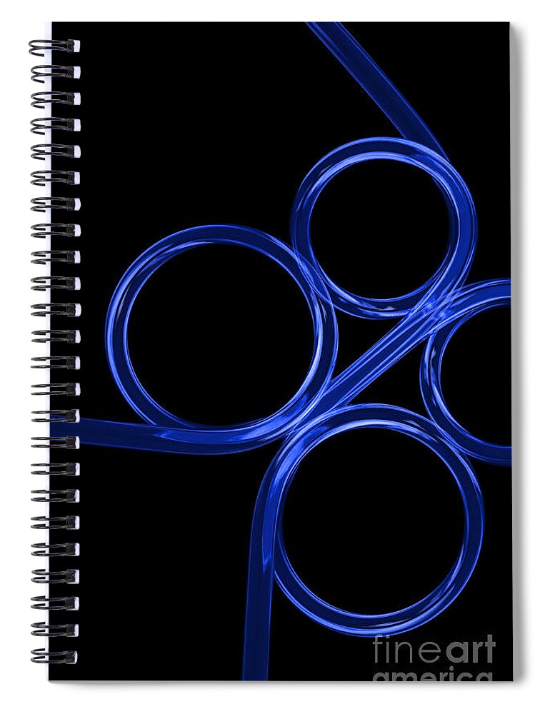 Clayton Spiral Notebook featuring the photograph Neon Pattern 005 by Clayton Bastiani