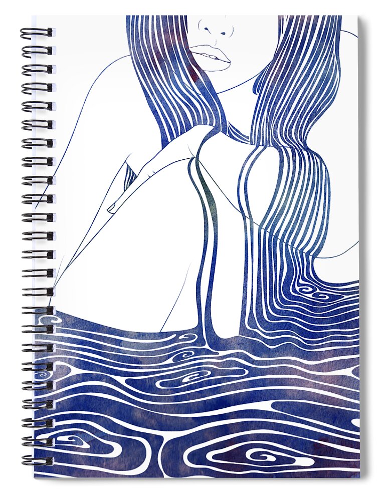 Aqua Spiral Notebook featuring the photograph Nereid XLII by Stevyn Llewellyn