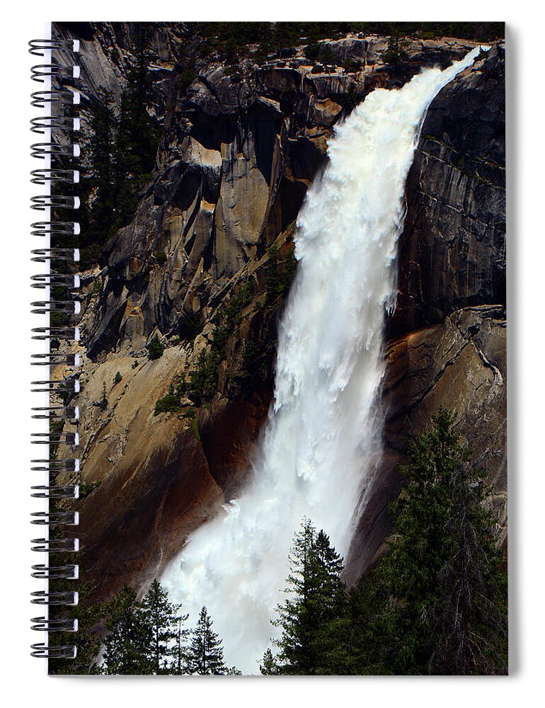 Nevada Falls Spiral Notebook featuring the photograph Nevada Falls by Raymond Salani III