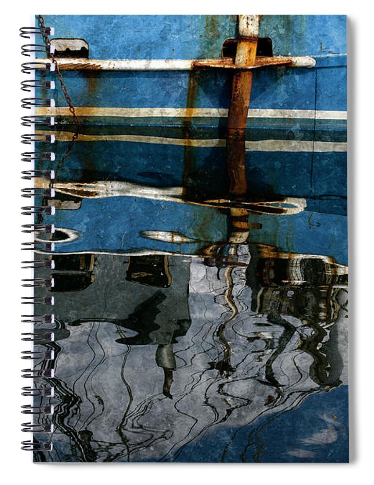 New England Spiral Notebook featuring the photograph New Bedford Waterfront No. 9 by David Gordon