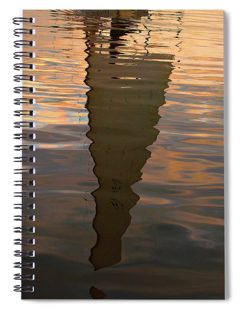 New England Spiral Notebook featuring the photograph New Bedford Waterfront XIII by David Gordon