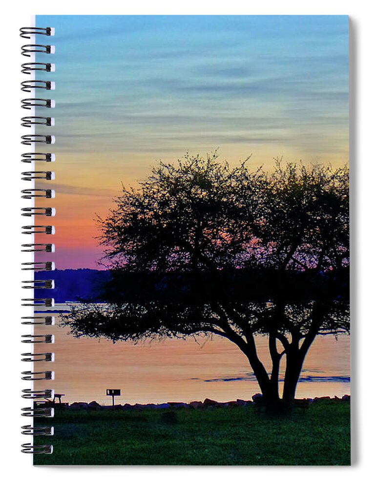 Sunrise Spiral Notebook featuring the photograph New Castle Sunrise by David Thompsen