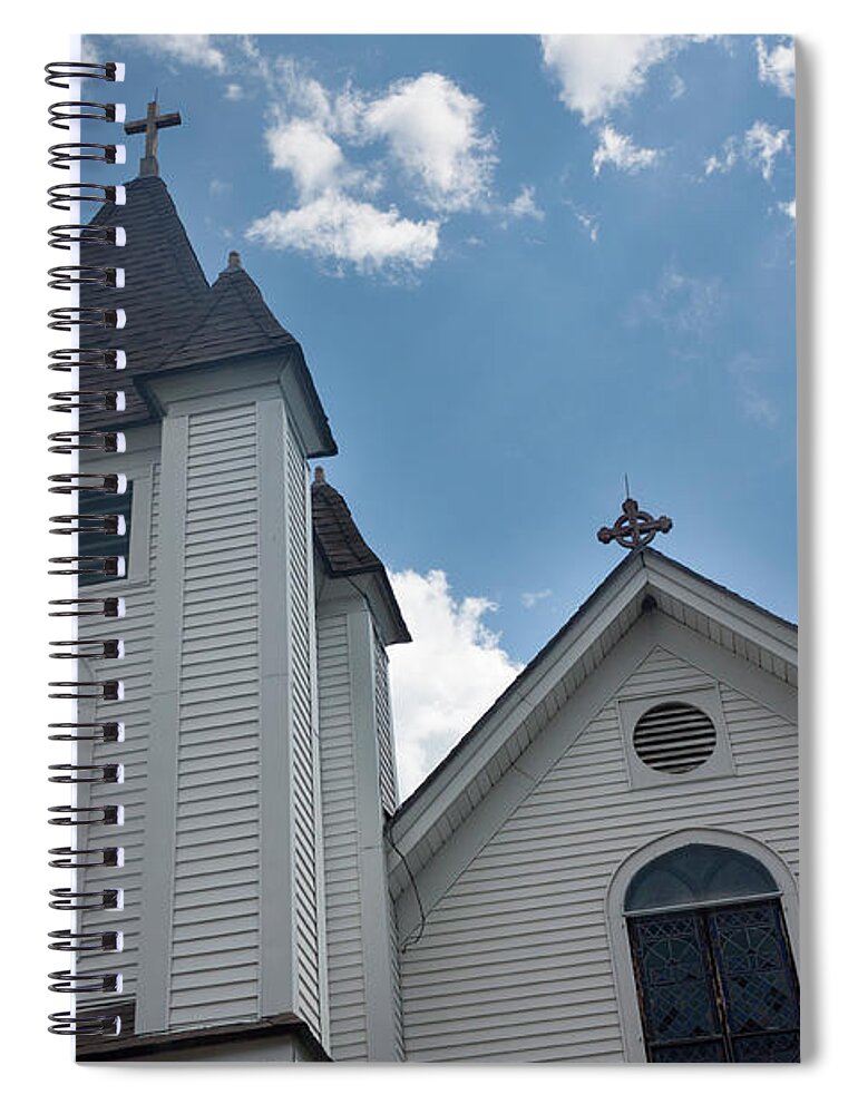 Photograph Spiral Notebook featuring the photograph New England Church by Suzanne Gaff