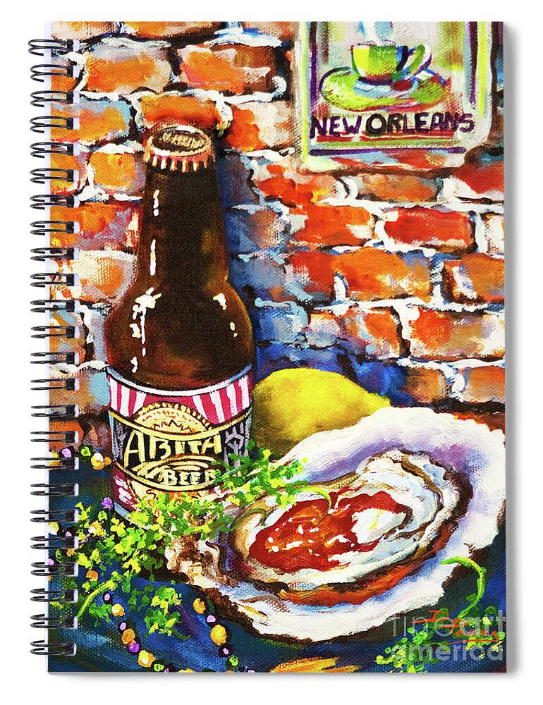 New Orleans Art Spiral Notebook featuring the painting New Orleans Treats by Dianne Parks