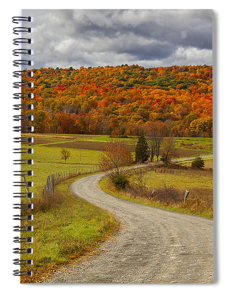 Autumn Spiral Notebook featuring the photograph New Paltz Hudson Valley NY by Susan Candelario