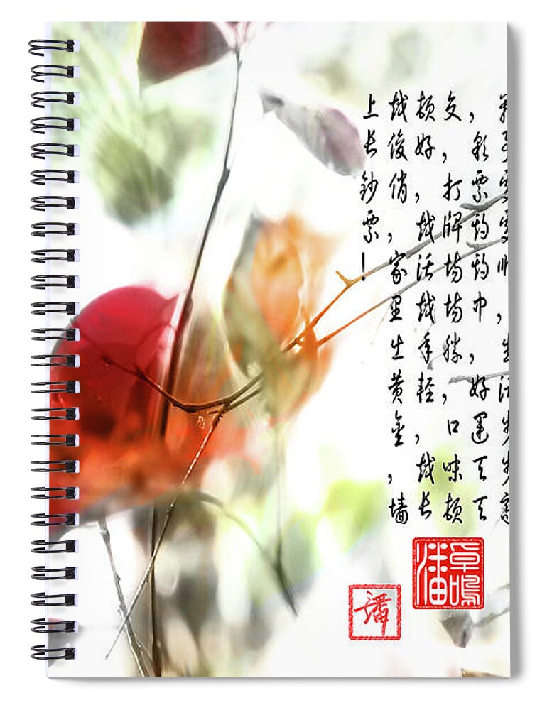 Chinese New Year Spiral Notebook featuring the photograph New Year Greeting by John Poon