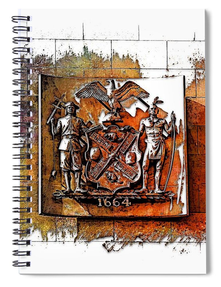 Earthy Spiral Notebook featuring the photograph New York 1664 Earthy Rainbow 3 Dimensional by DiDesigns Graphics