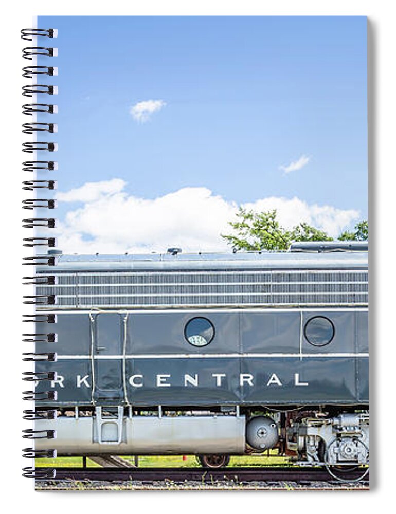 ‎diesel Locomotive Spiral Notebook featuring the photograph New York Central System Locomotive Vintage 3 by Edward Fielding