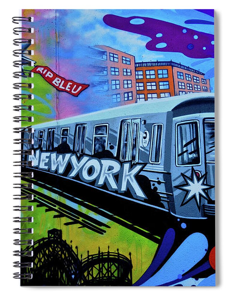 New York Train Spiral Notebook featuring the photograph New York Train by Joan Reese