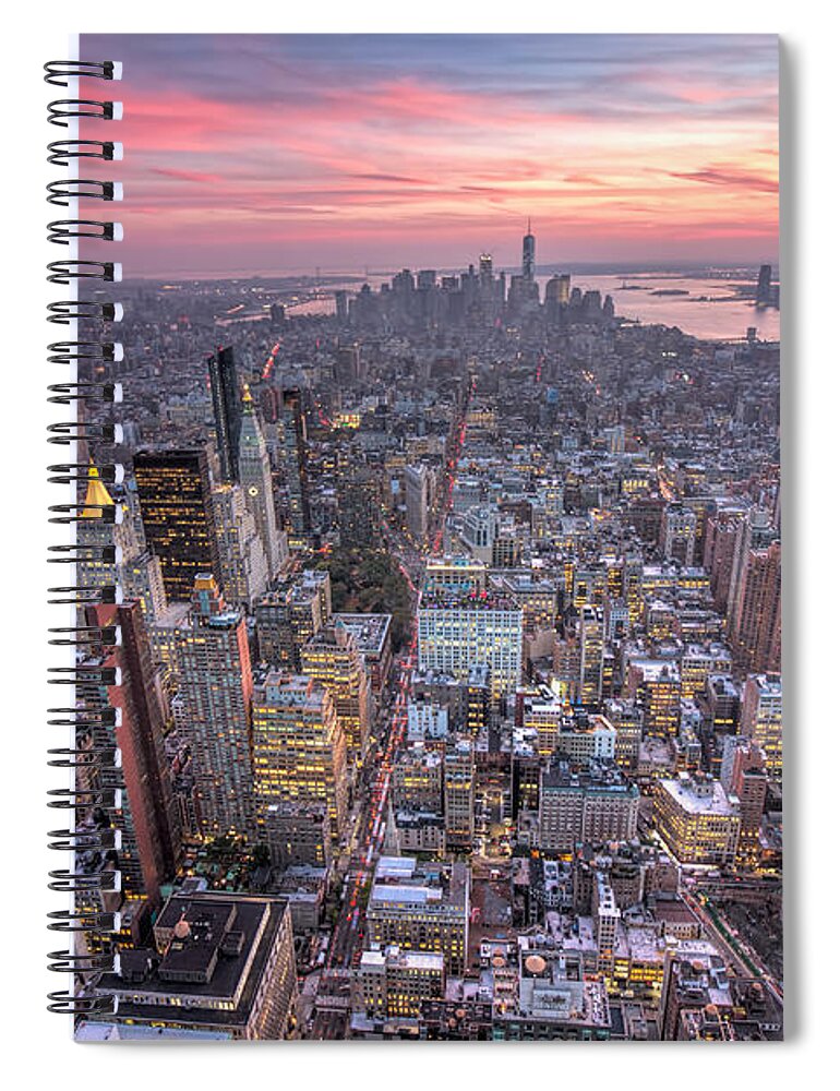 New York City Spiral Notebook featuring the photograph New York by Zev Steinhardt