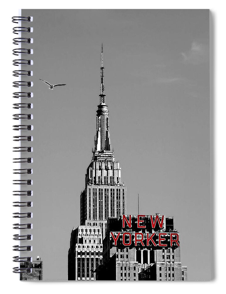 New Yorker Spiral Notebook featuring the photograph New Yorker by Dark Whimsy