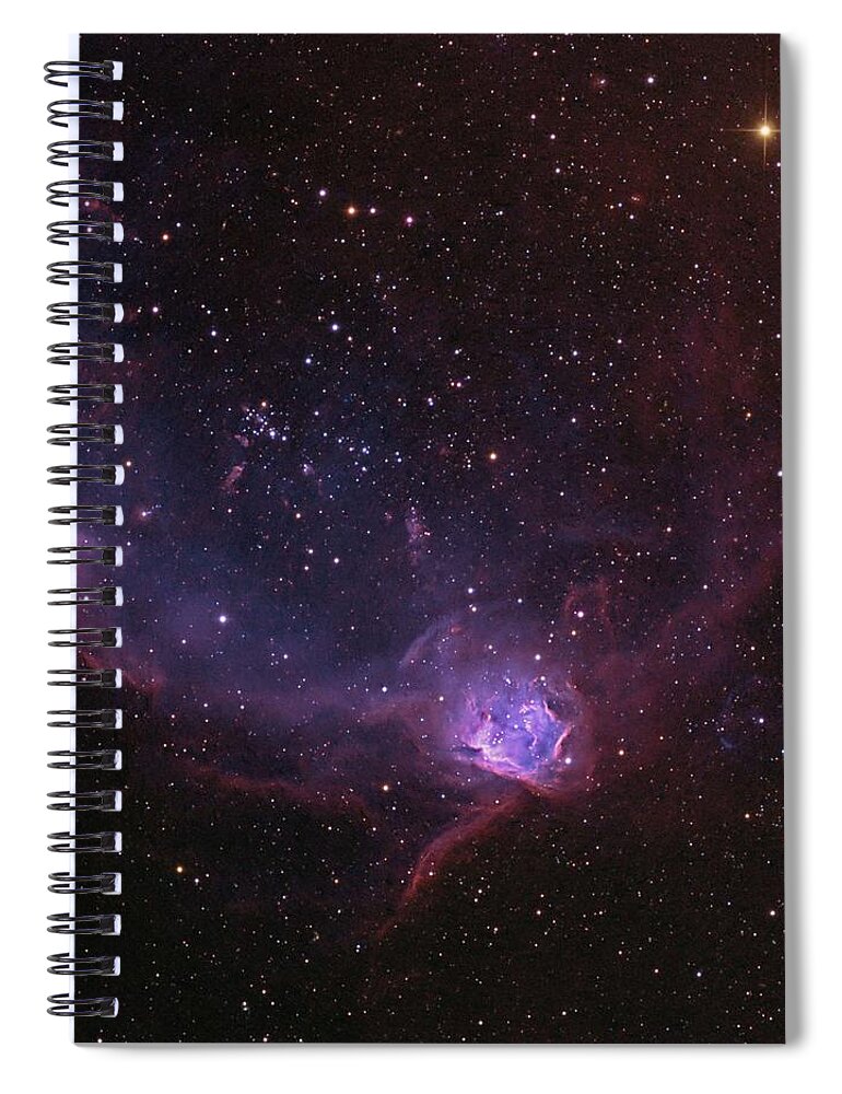 Nebula Spiral Notebook featuring the painting NGC602Web_goldman by Celestial Images