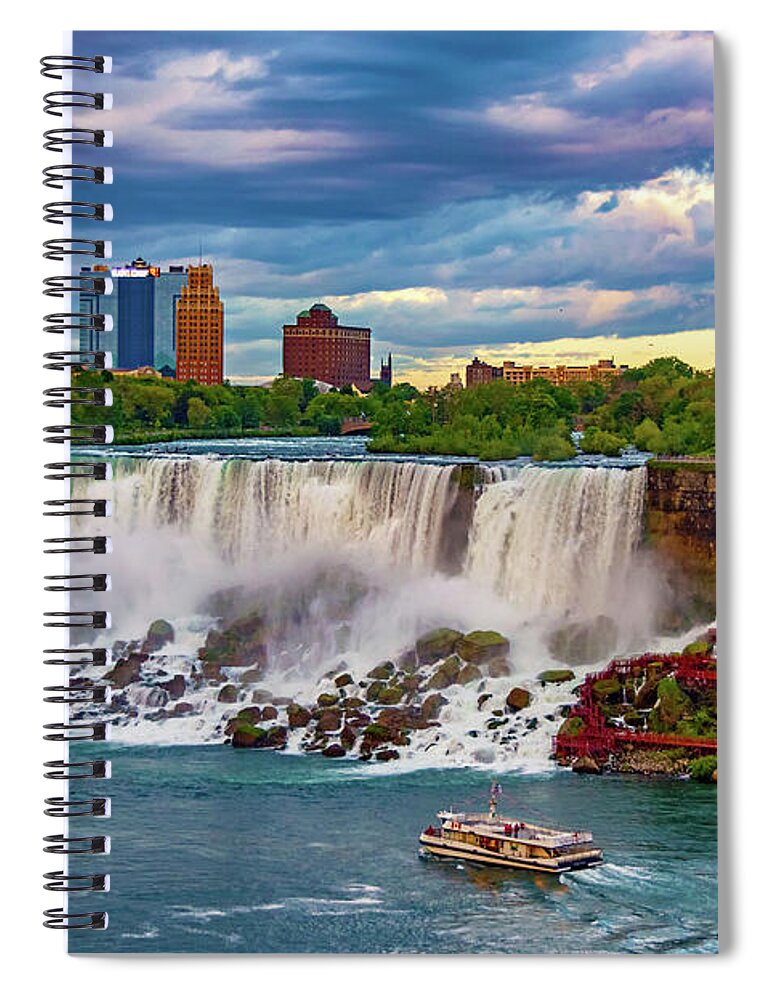 Niagara Falls Spiral Notebook featuring the photograph Niagara Falls - The American Side by Steve Harrington