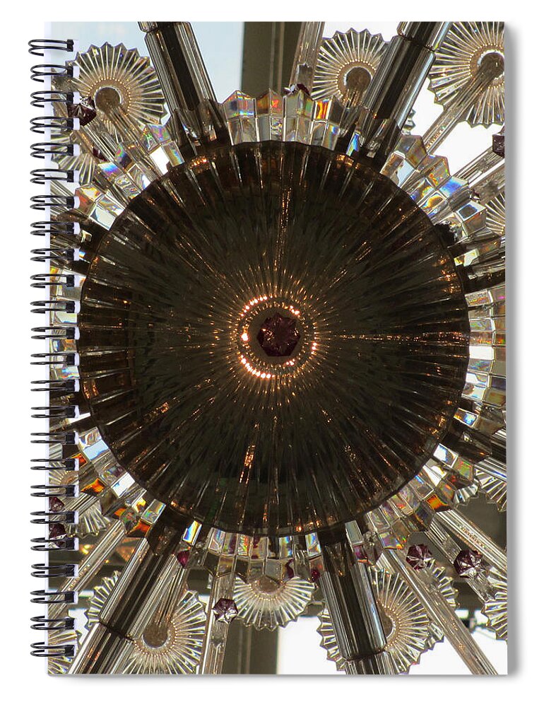 Chandelier Spiral Notebook featuring the photograph Nice France Mall 02 by Annette Hadley