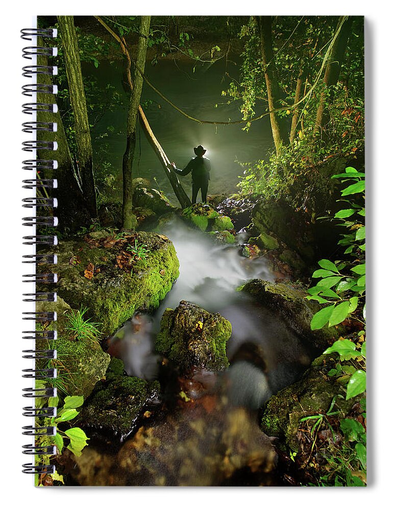 Water Spiral Notebook featuring the photograph Night Adventure by Robert Charity