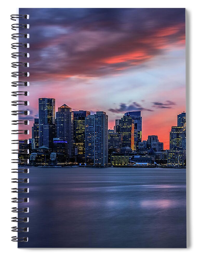Boston Spiral Notebook featuring the photograph Night on the Town by Rob Davies