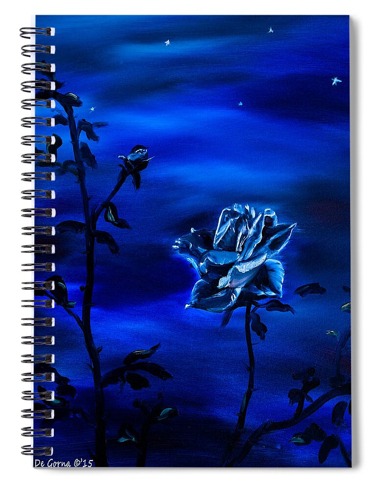Art Spiral Notebook featuring the painting Night Stars by Gina De Gorna