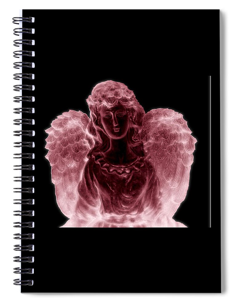 Angel Spiral Notebook featuring the digital art Night Tidings by Danielle R T Haney