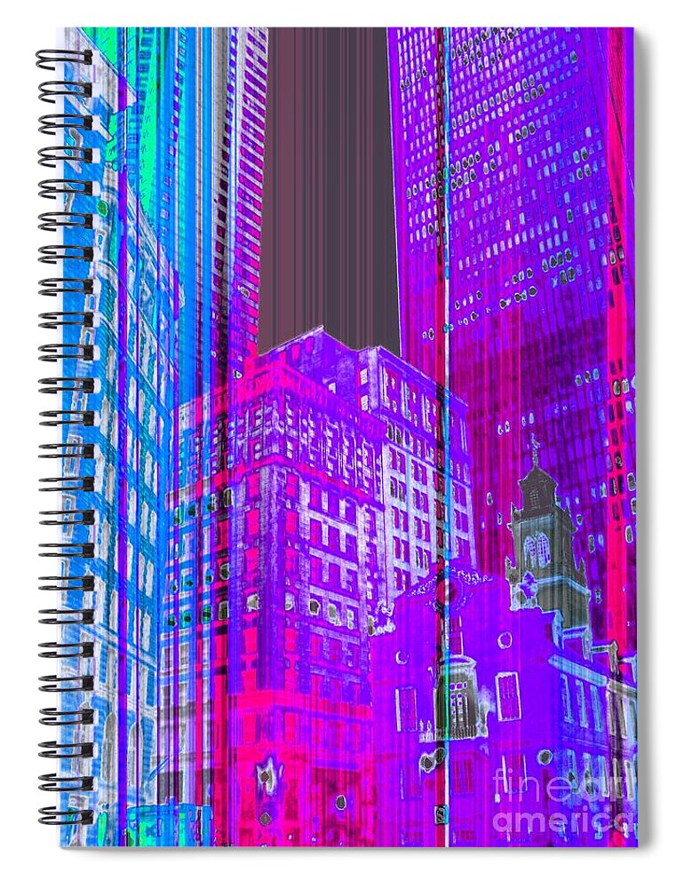 Night Life Spiral Notebook featuring the photograph Nightlife the Psycho Way by Julie Lueders 