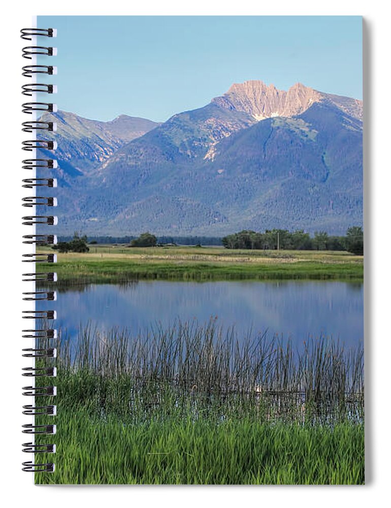 Montana Spiral Notebook featuring the photograph Ninepipes National Wildlife Refuge by Cathy Anderson