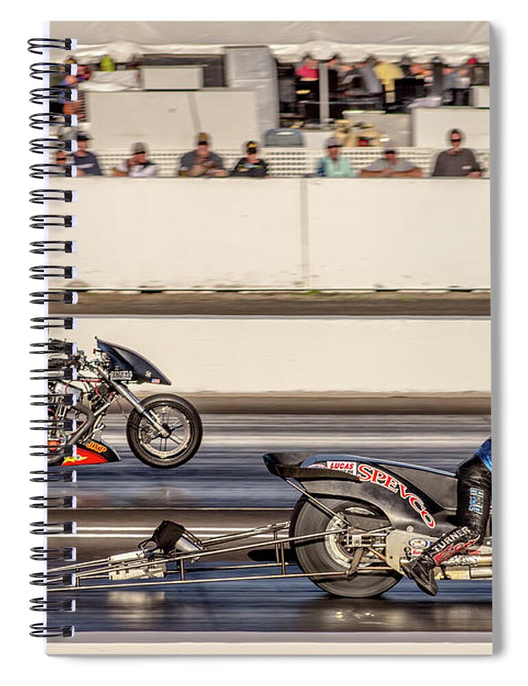 2017 Spiral Notebook featuring the photograph Nitro Harleys by Darrell Foster