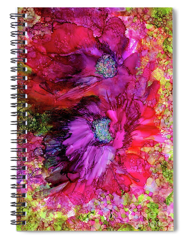 Semi-abstract Spiral Notebook featuring the painting No Boundaries by Eunice Warfel