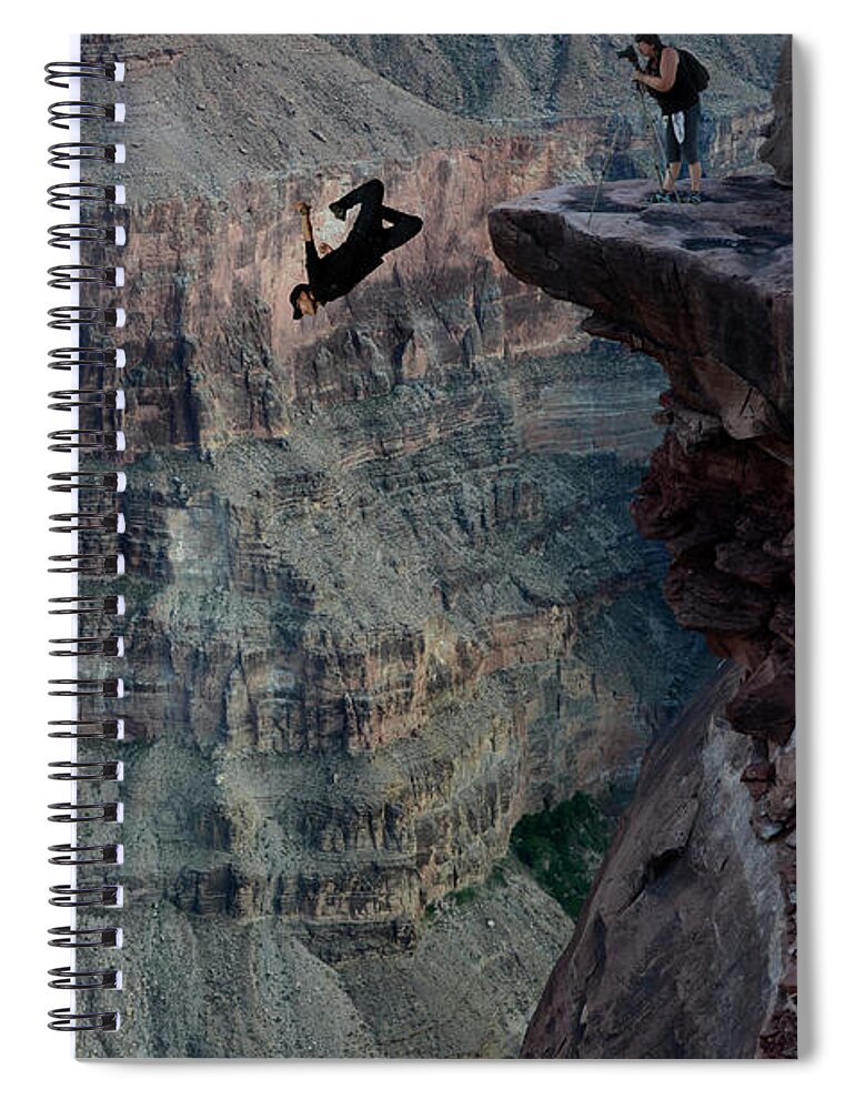 Global Warming Spiral Notebook featuring the photograph No Global Warming No Gravity Either by Bob Christopher