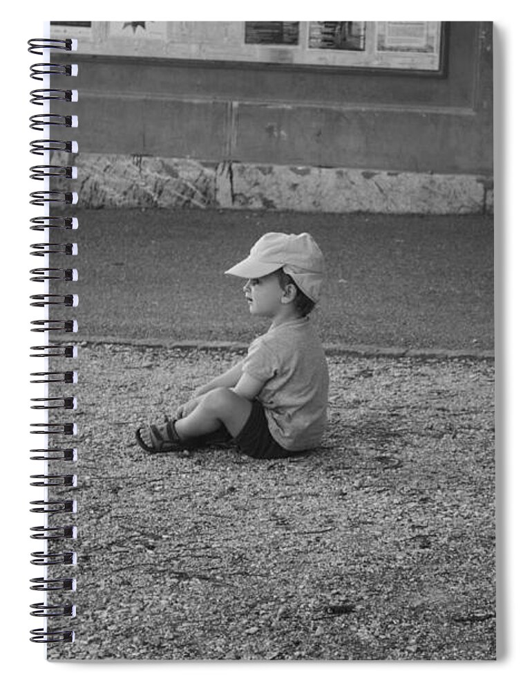 Michelle Meenawong Spiral Notebook featuring the photograph No More Walking For Today by Michelle Meenawong