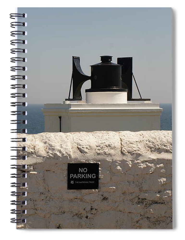 Foghorn Spiral Notebook featuring the photograph No Parking. by Elena Perelman