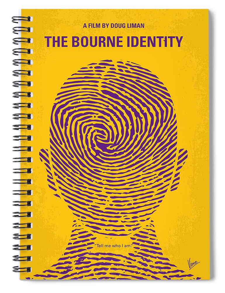 The Spiral Notebook featuring the digital art No439 My The Bourne identity minimal movie poster by Chungkong Art